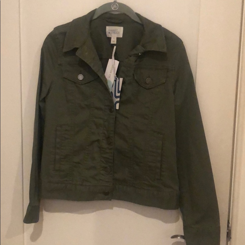 Market & Spruce - Camila Olive Denim Jack
